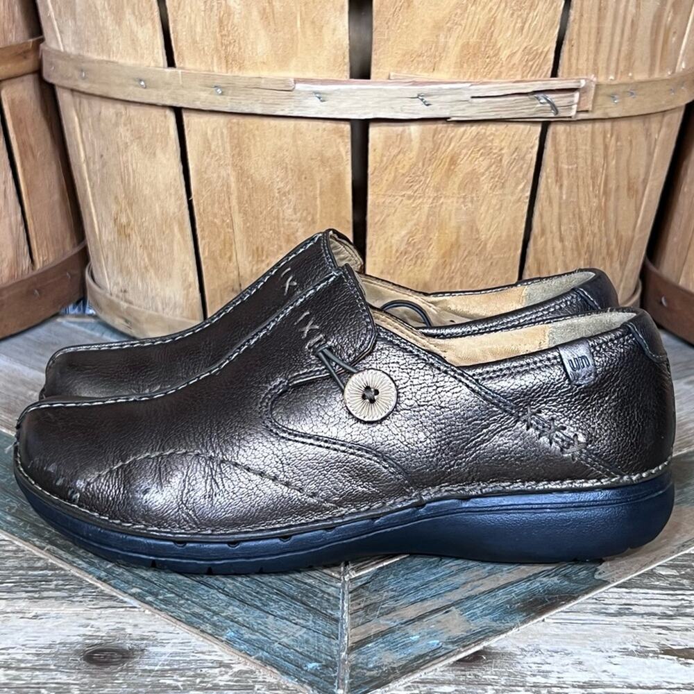 Clarks Unstructured Un Loop Bronze Metallic Leath… - image 2